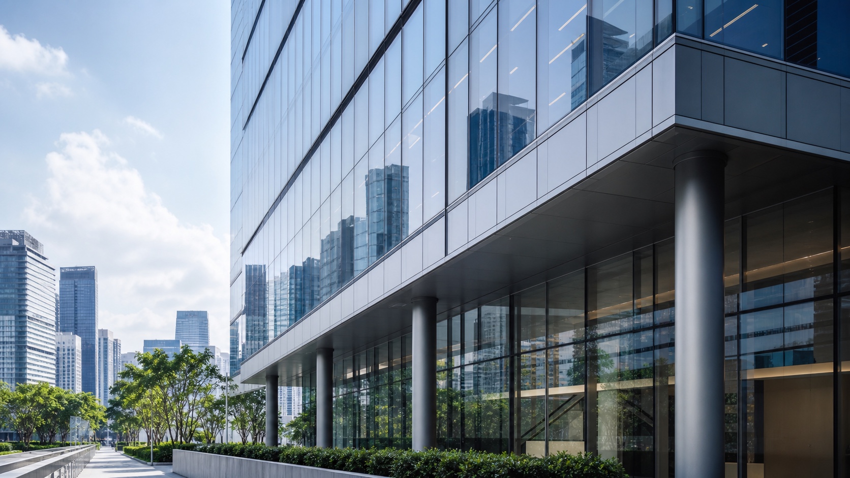 Modern office building and glass architecture